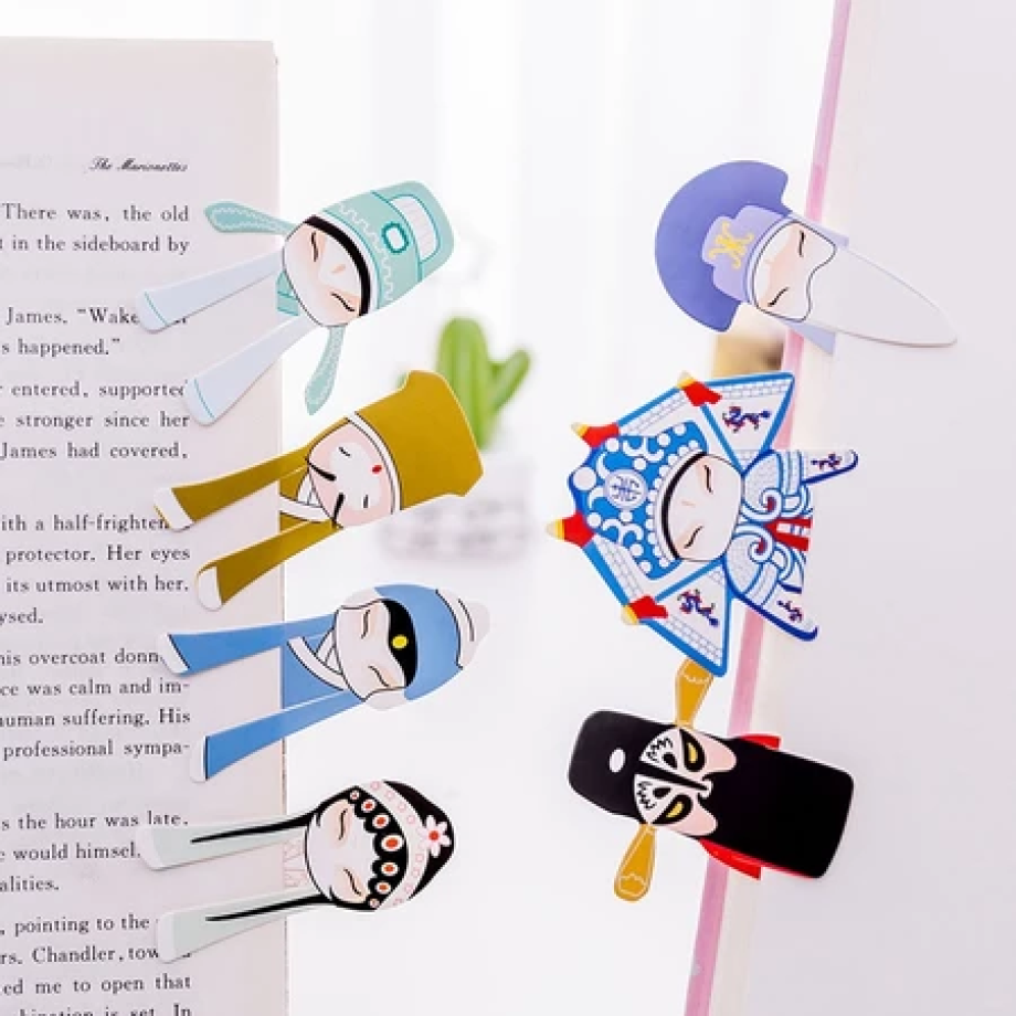 Chinese Beijing Opera Facebook Bookmarks Creative Cute Paper Bookmark Set