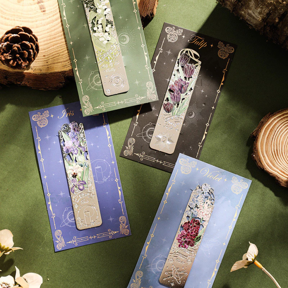 Creative Retro Hollow Metal Bookmark Romantic Flower Theme Reading Book Clip Reading Enthusiast Gift Student Prize School Office